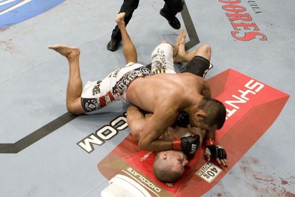 Dan Henderson knocks out Michael Bisping in their first meeting at UFC 100, which to this day is considered one of the most ferocious KOs in UFC history
