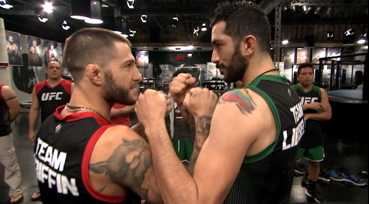 Marcelo Rojo of Team Griffin and John Bedoya of Team Liddell get ready to face off to determine who will be a semifinalist in this weeks episode of The Ultimate Fighter Latin America