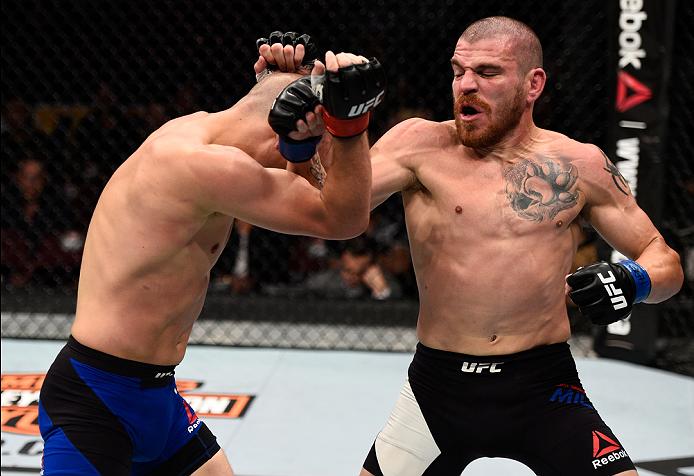 Jim Miller punches <a href='../fighter/Joe-Lauzon'>Joe Lauzon</a> during their bout at Fight Night Vancouver“ align=“right“ /> disease, and after being diagnosed, his body responded to treatment, and he gave one of his best performances in years when he stopped Gomi in less than a round. A Fight of the Night decision win over Joe Lauzon in their rematch followed two months later, and suddenly, Miller has a two-fight winning streak and is a player at 155 pounds again heading into his UFC 205 bout against Thiago Alves.</p><p>So how would he describe 2016 so far?</p><p>“Busy,” he laughs. “It’s been a little bit of a rollercoaster ride. I was feeling pretty crummy coming into this year and going into that fight in March and I was able to turn it around a little bit. I enjoy fighting, I like being in the gym and training a lot, and the last year or two before this year, I had a tough time doing that. 2015 was a really difficult one for me. So it was hard to fight and then get back into training, but I’m able to do that now and it feels good. I’m excited to get momentum back like I had and keep the train rolling.”</p><p>That train will be rolling into Penn Station this weekend and then it’s just a ride up the escalator into Madison Square Garden, where he will be an active participant and not a spectator as the UFC holds its first event in the hallowed arena. For the 33-year-old Miller, who once thought he was going to only fight until he was 34, there are some plans to be rearranged, especially if he can secure a third consecutive win on November 12.</p><p>“I’m just going to play it by ear and see where things take me,” he said. “If I can get that streak going again, and get a few more wins in the column, we’ll see how long I can do it. I’m feeling good right now, and I’m excited to fight.”</p></div></div><footer><div class=