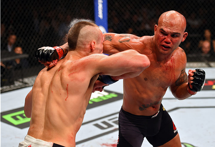 <a href='../fighter/Robbie-Lawler'>Robbie Lawler</a> punches <a href='../fighter/Rory-MacDonald'>Rory MacDonald</a> during their welterweight title fight at UFC 189″ align=“center“/><p><strong>Robbie Lawler vs. Rory McDonald II – UFC 189</strong></p><p>Two and a half years after their first encounter and with Lawler holding the welterweight title, these two savages engaged in an epic back-and-forth battle that remains on the short list for the best fights in MMA history.</p><p>While Lawler opened up McDonald early, the Canadian challenger turned up the tempo and took the fight to the welterweight champion, looking poised to put him away and claim the title at a couple different times before the two engaged in an iconic staredown in the center of the Octagon at the end of the fourth round.</p><p>Locked in a tight contest, Lawler came out firing to start the fifth and the accumulated punishment became too much for McDonald, who fell to the canvas just a minute into the final frame. As it turned out, the champion needed the finish to retain his title, as “The Red King” was up 3-1 on all three scorecards heading into the final five minutes.</p><p><strong>Conor McGregor vs. Nate Diaz II – UFC 202</strong></p><p>After surprising everyone (except himself) by stepping in and subbing out McGregor on short notice at UFC 196 five months earlier, Diaz shared the cage with the Irish standout for a second time and the rematch managed to out-pace the original.</p><p>“The Notorious” one showed far more patience and precision early, utilizing leg kicks and limiting the number of bombing lefts he launched at Diaz, who once again took a little time to get warmed up. Once he did, however, the talented veteran started turning the tide, taking the fight to McGregor with the same high volume approach that led him to victory the first time around.</p><p>But this time, McGregor was able to avoid getting swept under in the crashing waves of punches, weathering what Diaz had to offer and using the final round to take a majority decision win before declaring “The King is back!”</p></div></div></div></div><div class=