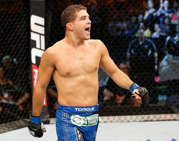 <a href='../fighter/Al-Iaquinta'>Al Iaquinta</a> celebrates his victory over <a href='../fighter/Ross-Pearson'>Ross Pearson</a> at their Fight Night bout in 2014″ align=“center“/><br />The month of April wraps up this Saturday with a return to “Music City, U.S.A.” for <a href=