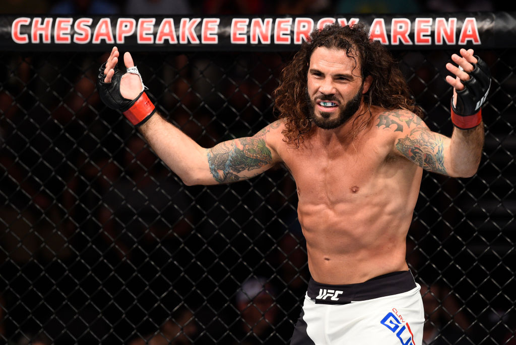 OKLAHOMA CITY, OK - JUNE 25: Clay Guida stands in the Octagon between rounds of his lightweight bout against Erik Koch during the UFC Fight Night event at the Chesapeake Energy Arena on June 25, 2017 in Oklahoma City, Oklahoma. (Photo by Brandon Magnus/Zuffa LLC)