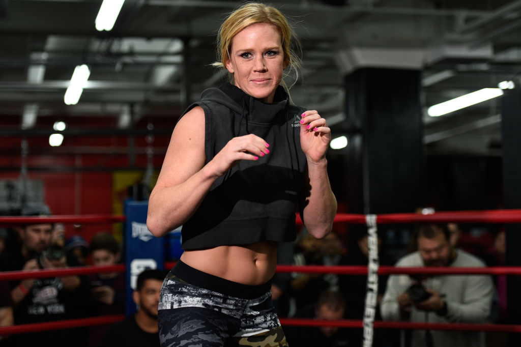 BROOKLYN, NY - FEBRUARY 09: Holly Holm holds an open workout for fans and media at Gleason's Gym on February 9, 2017 in Brooklyn, New York. (Photo by Jeff Bottari/Zuffa LLC