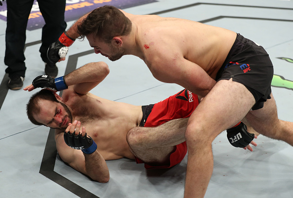 Gian Villante punches Saparbek Safarov during their bout at Fight Night Albany last year