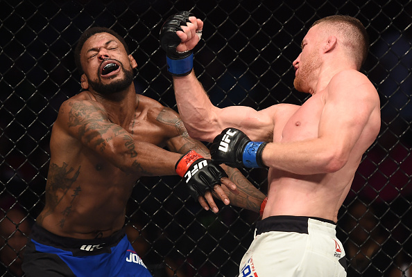 LAS VEGAS, NV: (R-L) Justin Gaethje punches Michael Johnson in their lightweight bout during <a href='../event/The-Ultimate-Fighter-T-Rampage-vs-T-Forrest-Finale'><a href='../event/The-Ultimate-Fighter-Finale-Team-Nog-vs-Team-Mir'><a href='../event/The-Ultimate-Fighter-Team-Liddell-vs-Team-Ortiz-FINALE'><a href='../event/TUF13-finale'><a href='../event/the-ultimate-fighter-a-champion-will-be-crowned'>The Ultimate Fighter Finale </a></a></a></a></a>at T-Mobile Arena on July 7, 2017 in Las Vegas, Nevada. (Photo by Brandon Magnus/Zuffa LLC)“ align=“center“/>I’ll be honest – I was ready to be disappointed by July’s Justin Gaethje vs. Michael Johnson bout. With all the hype surrounding Gaethje’s UFC debut and the burden of him having to live up to his past efforts, there was no way he was going to deliver. But he did. As did Johnson, and when they were done staggering each other and nearly putting an end to the bout on several occasions, it was Gaethje emerging victorious via second-round TKO. This is one of those fights you show non-fight fans to convert them, and it’s one of the rare bouts that I can watch again and go through the same emotions the second time, even though I know what the end result is. In a world that throws the “warrior” term around too lightly in sports, Gaethje and Johnson earned it.</p><p><strong><a href=