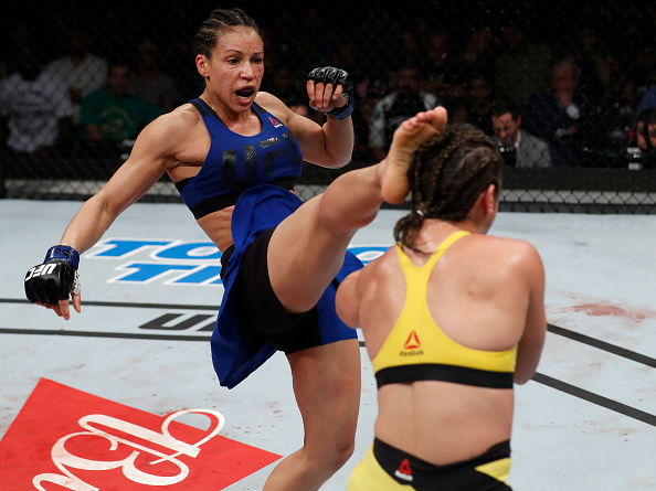 Reneau kicks <a href='../fighter/Bethe-Correia'>Bethe Correia</a> during their bout in March“ align=“center“/><p>“It was disbelief at first and then it was, ‘What do we do now? Where do we go now?’” admitted Reneau, who will now face promotional newcomer <a href=