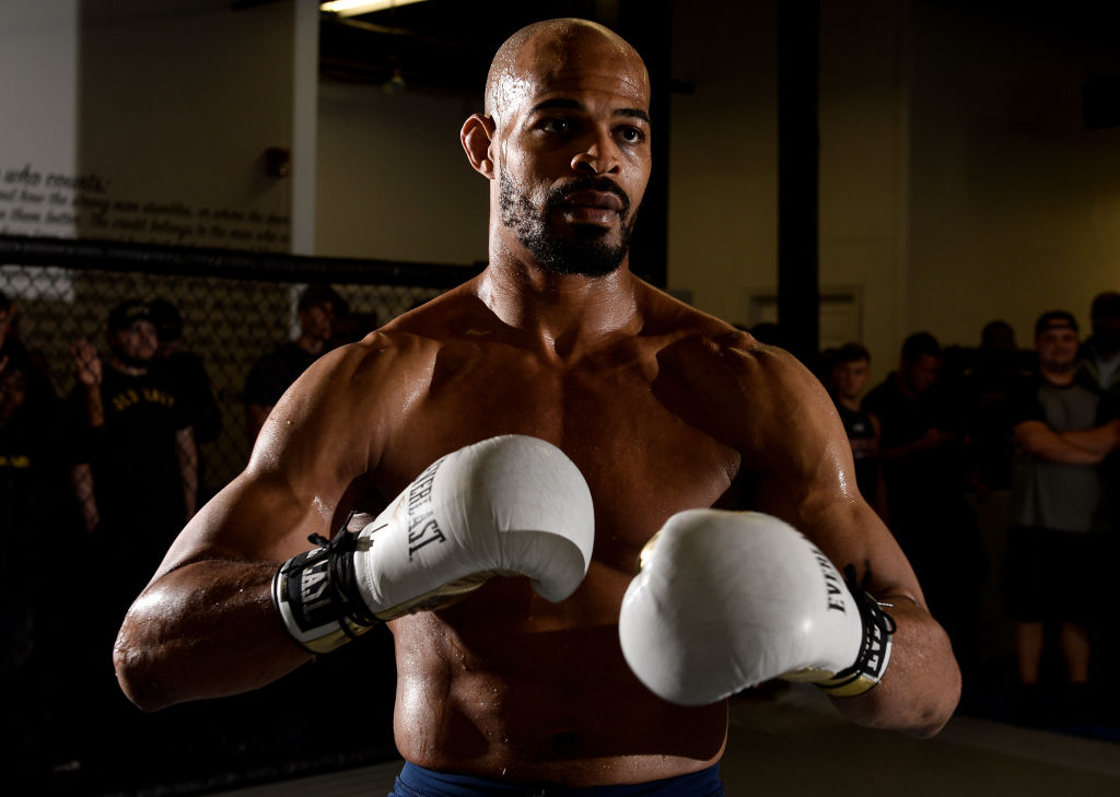 David Branch holds and open workout session for fans and media on September 14, 2017 in Pittsburgh, Pennsylvania. (Photo by Brandon Magnus/Zuffa LLC)