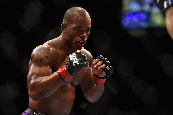 Hector Lombard squares off with Josh Burkman at UFC 182