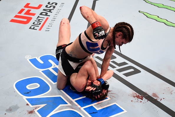 Lauren Murphy (top) punches Faszholz in their women's bantamweight bout during the <a href='../event/UFC-Silva-vs-Irvin'>UFC Fight Night </a>event at Consol Energy Center on February 21, 2016 in Pittsburgh, PA. (Photo by Jeff Bottari/Zuffa LLC)“ align=“right“/>With a background in grappling that includes a strong wrestling base, Murphy is undoubtedly one of the biggest favorites to not only win in the opening round of the tournament but also fight her way all the way to the finals. Murphy has a background built for a competition such as this and she has all the experience in the world as a former champion to know what it takes to get to the top. Add to that, Murphy trains with a world-class team in Arizona at the MMA Lab, where she works alongside several UFC fighters including <a href=