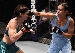 Nicco Montano punches <a href='../fighter/Lauren-Murphy'>Lauren Murphy</a> during the filming of The Ultimate Fighter: A New World Champion at the UFC TUF Gym on July 27, 2017 in Las Vegas, Nevada. (Photo by Brandon Magnus/Zuffa LLC)“ align=“left“/> No. 14 seed Nicco Montano was relatively unknown when the season began but she announced her presence with authority in a matchup against UFC bantamweight fighter Lauren Murphy. Montano was able to use a strong striking game and incredible wrestling defense to keep Murphy at bay over two rounds to earn a unanimous decision victory. It wasn’t a flashy finish, but Montano proved by knocking off the No. 3 overall seed in the tournament that she’s a name to watch from here on out.</p><p>In the most recent fight, No. 12 seed Sijara Eubanks was almost offended by how low she was ranked when the season began, so she took out her frustrations on No. 5 seed Maia Stevenson in a dominant performance from start to finish. Eubanks used her world-class grappling skills to take Stevenson down multiple times in the first and second rounds before locking up a kimura to finish the fight. Eubanks is also one of the bigger women competing this season, so combining her strength with her devastating ground game makes her a potential favorite to make it deep in this tournament.</p><p>While all of the favorites have been impressive, DeAnna Bennett deserves praise after her lopsided win over Karine Gevorgyan in the opening round of the tournament. At one time, Bennett was an undefeated prospect who appeared to be the next big thing in Invicta FC, but she then suffered three straight losses before making it on to TUF. Bennett proved with her opening round performance that she’s still one of the most dangerous fighters in this tournament and one who is poised to make it all the way to the finals.</p><p><strong>BEST COACHING MOMENTS</strong></p><p><img class=