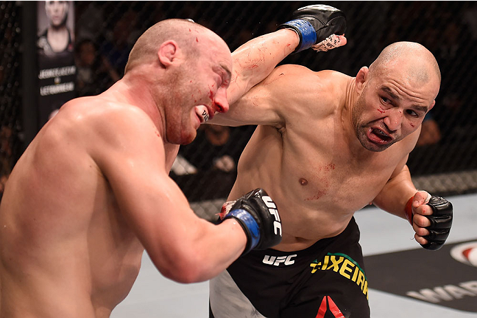 <a href='../fighter/Glover-Teixeira'>Glover Teixeira</a> punches <a href='../fighter/Patrick-Cummins'>Patrick Cummins</a> during their bout in Sao Paulo in November, 2015″ align=“center“/><br /><strong>November 2015 – Glover Teixeira vs Patrick Cummins (<a href=
