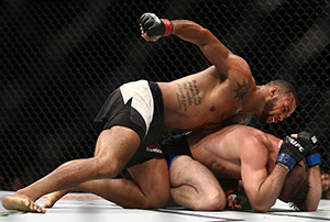 Thiago Santos punches <a href='../fighter/gerald-meerschaert'>Gerald Meerschaert</a> in their middleweight bout during the UFC 213 event at T-Mobile Arena on July 9, 2017 in Las Vegas, Nevada. (Photo by Rey Del Rio/Getty Images)“ align=“right“/>“Obviously I was a little bummed out that I didn’t get to fight in a main event,” said Santos, who carries a 7-4 record in the UFC cage into his main card assignment opposite his fellow middleweight hopeful. “But I’m thankful that the UFC was able to get me a fight a week later. If I had to wait a few weeks or months, it would have been different, so I’m thankful that I could keep everything the same.”</p><p>Santos and Hermansson actually enter this weekend’s clash in comparable positions, as each suffered their first UFC losses at the hands of <a href=