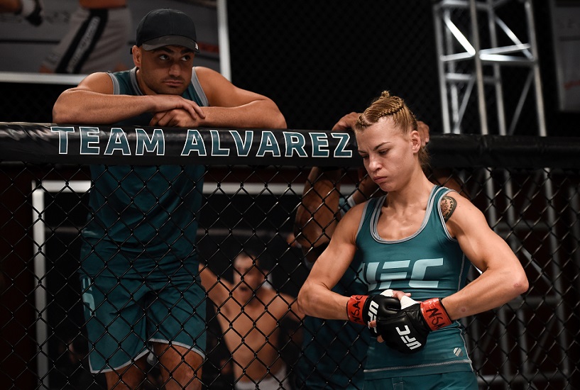 Melinda Fabian prepares for her bout against Rachael Ostovich-Berdonon on The Ultimate Fighter