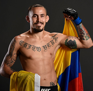 Marlon Vera of Ecuador poses for a post fight portrait backstage during the UFC Fight Night event inside the Nassau Veterans Memorial Coliseum on July 22, 2017 in Uniondale, New York. (Photo by Mike Roach/Zuffa LLC)