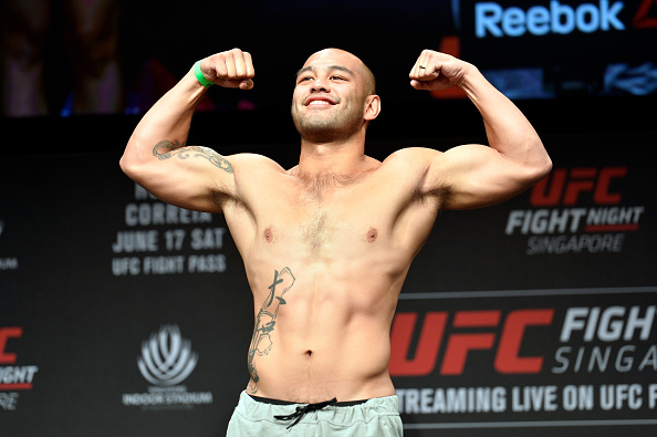 <a href='../fighter/Frank-Camacho'>Frank Camacho</a> poses during Fight Night Singapore weigh-ins“ align=“center“/><br />After taking a short notice bout with Jingliang Li that earned him a Fight of the Night bonus but not a victory in his UFC debut, the normally upbeat and positive Frank Camacho was in the dumps as he left Singapore Indoor Stadium.<p>“I got on the bus with my coach and I was so bummed, wondering where I go from here,” he said. But soon, there would be good news in the form of the aforementioned Fight of the Night award, and it brightened his mood – not just for the extra money in his pocket, but for something more important to him.</p><p>“The bonus was cool, but the first thing that clicked in my mind was, wow, the UFC and everyone watching appreciated the passion and heart that I’ve been putting into this game.”</p><p>It’s been over 12 years of blood, sweat and tears for the 28-year-old representative of the Northern Mariana Islands, and while there have been close calls for him, it wasn’t until <a href=