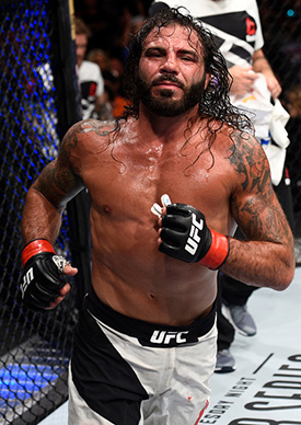 Clay Guida reacts after the conclusion of his lightweight bout against Erik Koch during the UFC Fight Night event at the Chesapeake Energy Arena on June 25, 2017 in Oklahoma City, Oklahoma. (Photo by Brandon Magnus/Zuffa LLC)