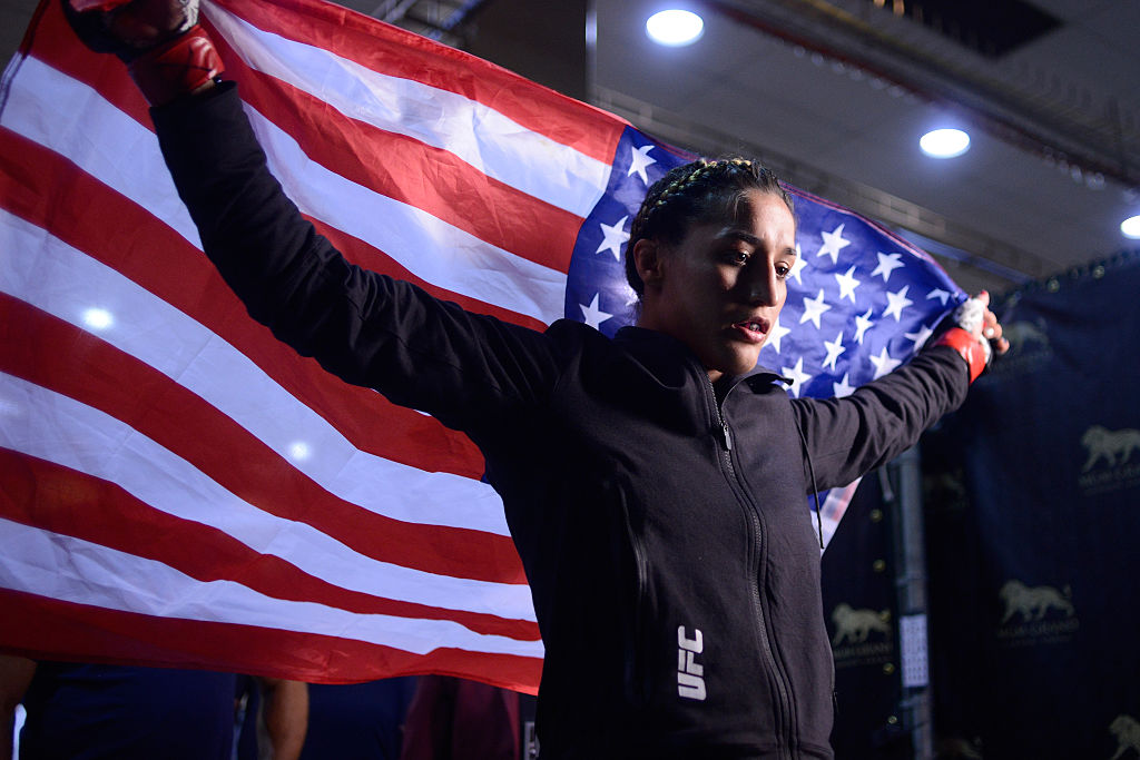 <a href='../fighter/tatiana-saurez'>Tatiana Suarez</a> prepares to enter the Octagon before her bout against <a href='../fighter/amanda-cooper'>Amanda Cooper</a> during <a href='../event/The-Ultimate-Fighter-T-Rampage-vs-T-Forrest-Finale'><a href='../event/The-Ultimate-Fighter-Finale-Team-Nog-vs-Team-Mir'><a href='../event/The-Ultimate-Fighter-Team-Liddell-vs-Team-Ortiz-FINALE'><a href='../event/TUF13-finale'><a href='../event/the-ultimate-fighter-a-champion-will-be-crowned'>The Ultimate Fighter Finale </a></a></a></a></a>event at MGM Grand Garden Arena on July 8, 2016 in Las Vegas, Nevada. (Photo by Todd Lussier/Zuffa LLC)“ align=“center“/>Like everyone else, I’m still buzzing from Saturday night and the incredible climax to an outstanding fight card at Madison Square Garden, where a troika of title changes closed out the evening and shifted the UFC landscape as 2018 approaches.<p>Now it’s time to ride that wave of excitement and energy to the mouth of the Chesapeake Bay for <a href=