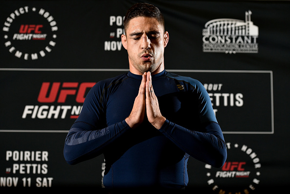 NORFOLK, VA - NOVEMBER 09: <a href='../fighter/Diego-Sanchez'>Diego Sanchez</a> holds an open workout session for fans and media on November 9, 2017 in Norfolk, Virginia. (Photo by Brandon Magnus/Zuffa LLC/Zuffa LLC via Getty Images)“ align=“center“/></div><div readability=