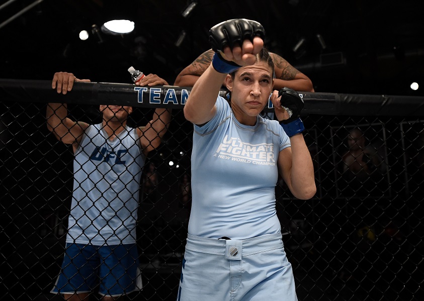 Roxanne Modafferi prepares for her fight against Emily Whitmire in the quarterfinals of The Ultimate Fighter