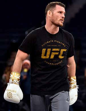 UFC Middleweight Champion Michael Bisping of England holds an open workout session for fans and media inside Madison Square Garden on November 1, 2017 in New York City. (Photo by Jeff Bottari/Zuffa LLC)