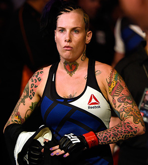 Bec Rawlings of Australia walks into the arena before facing Seohee Ham of South Korea in their women's strawweight bout during the UFC Fight Night event at the Brisbane Entertainment Centre on March 20, 2016 in Brisbane, Australia. (Photo by Josh Hedges/Zuffa LLC)