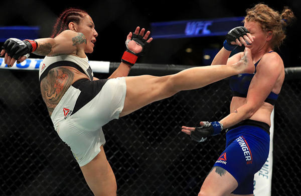 Cris Cyborg of Brazil (L) fights <a href='../fighter/Tonya-Evinger'>Tonya Evinger</a> during their Featherweight Title fight at UFC 214 at Honda Center on July 29, 2017 in Anaheim, California. (Photo by Sean M. Haffey/Getty Images)“ align=“center“/> Given their lengthy, impressive resumes, it’s understandable that fans and media are wondering whether if the winner of next Saturday’s main event clash at T-Mobile Arena will be ready to declare themselves the greatest female fighter of all-time, even if neither member of the main event tandem is ready to wade too deep into those discussions at this time.</p><p>“I know that a win like this would definitely be a huge thing for my legacy and my career,” Holm said during Thursday’s UFC 219 media conference call. “But it’s definitely not something that would just define it right now. Even with a win like this, I would still want to push forward and be succeeding after this fight.</p><p>“It would definitely be a huge win for me,” added Holm, who enters the contest off a third-round knockout win over <a href=