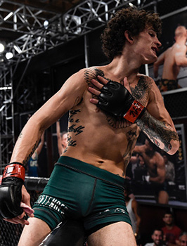 O'Malley celebrates his knockout victory over Khashakyan during Dana White's Tuesday Night Contender Series on July 18, 2017 in Las Vegas, NV (Photo by Brandon Magnus/DWTNCS)