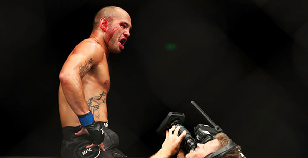 Frank Camacho celebrates victory aganist Damien Brown during the UFC Fight Nighton November 19, 2017 in Sydney, Australia. (Photo by Mark Kolbe/Getty Images)