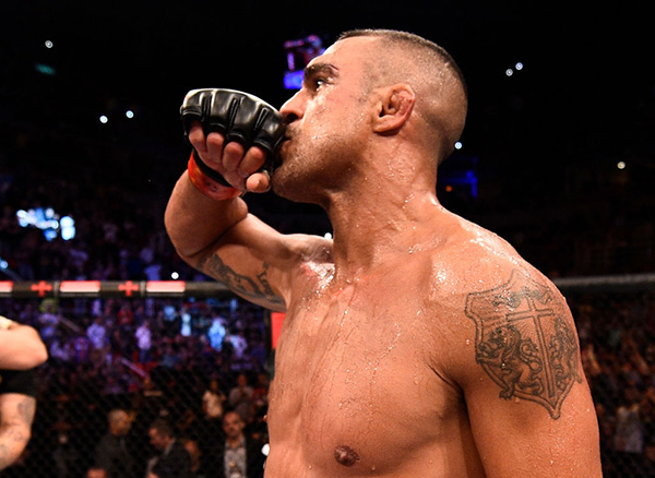 Belfort celebrates after his unanimous-decision victory over Nate Marquardt at UFC 212 on June 3, 2017 in Rio de Janeiro, Brazil. (Photo by Jeff Bottari/Zuffa LLC)