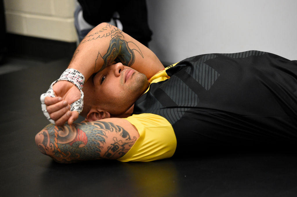 BUFFALO, NY - APRIL 08: <a href='../fighter/Thiago-Alves'>Thiago Alves</a> of Brazil prepares for his fight against <a href='../fighter/Patrick-Cote'>Patrick Cote</a> of Canada at KeyBank Center on April 8, 2017 in Buffalo, New York. (Photo by Mike Roach/Zuffa LLC/Zuffa LLC via Getty Images)“ align=“left“/>“This is the best I have ever been inside the gym,” said Alves. “I’ve got my weight under control, I’m healthy, I haven’t had an injury in – God forbid – two years or something like that and I’ve been working with the best coaches in the game day in and day out. My Fight IQ is through the roof.</p><p>“I’m a better fighter than I was 10 years ago in every way and that’s why I’m so excited, so eager to get back in the cage – so I can use all this information and experience that I’ve been collecting over these years and put it to the test again, see how far I can run with this.</p><p>“He has a lot of height and reach on me; he’s a tall kid,” he said of Millender, who registered a first-round head kick knockout in January to earn his call to the Octagon. “He’s coming in on a six-fight winning streak and he was a two-time champion in another organization, but I know he’s never been in there with the kind of competition he’s going to face on Sunday. He’s never faced anybody on my level.</p><p>“I’m excited to get in there and show the different levels to this game. I know he’s going to come prepared, I know he’s going to come ready, but it doesn’t matter what he brings – I’m too damn prepared for him.”</p><p>After an arduous five months, Alves can finally see the light at the end of the tunnel and even though he’s stood in the center of the Octagon and had his hand raised in victory countless times in the past, this one is going to mean a little bit more.</p><p>“I know that when you go through a lot of things like I’ve been through, once you get a glimpse of the reward that I’ve been waiting for, it’s a lot sweeter, so I know that it’s going to feel great.</p><p>“I know my time is due, the reward is coming and I’m ready to collect.”</p></div><footer><div class=