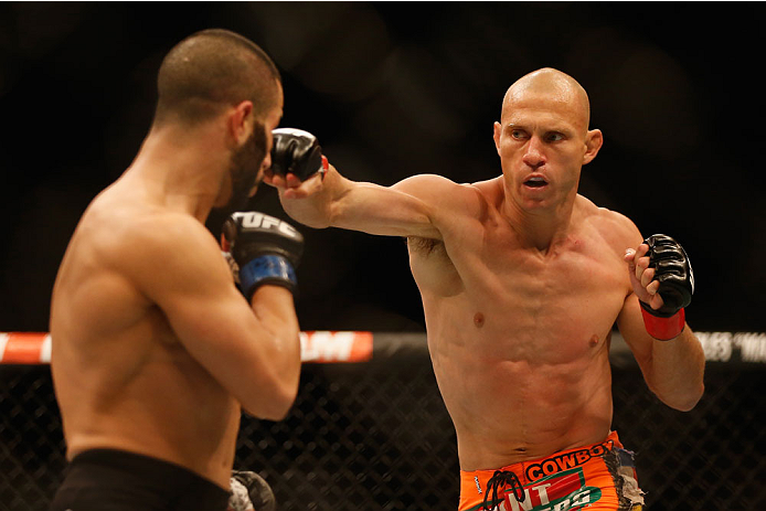 Cerrone punches <a href='../fighter/john-makdessi'><a href='../fighter/john-makdessi'>John Makdessi</a></a> during the UFC 187 event on May 23, 2015 in Las Vegas, NV. (Photo by Christian Petersen/Zuffa LLC)“ align=“left“/>After going 10 years and 40 fights without ever suffering back-to-back losses, the 34-year-old veteran has dropped three straight, making 2017 the first year of his career where Cerrone did not register a victory.</p><p>Situations like this can often bring about periods of deep introspection and reflection for fighters – extended layoffs to ponder the future or training camp changes designed to shake things up can often be a part of the mix as well – but the veteran gunslinger has never been one to over-think things.</p><p>“Masvidal f***** me up, the fight with Robbie was close and I fought one of the best in the world and then <a href=