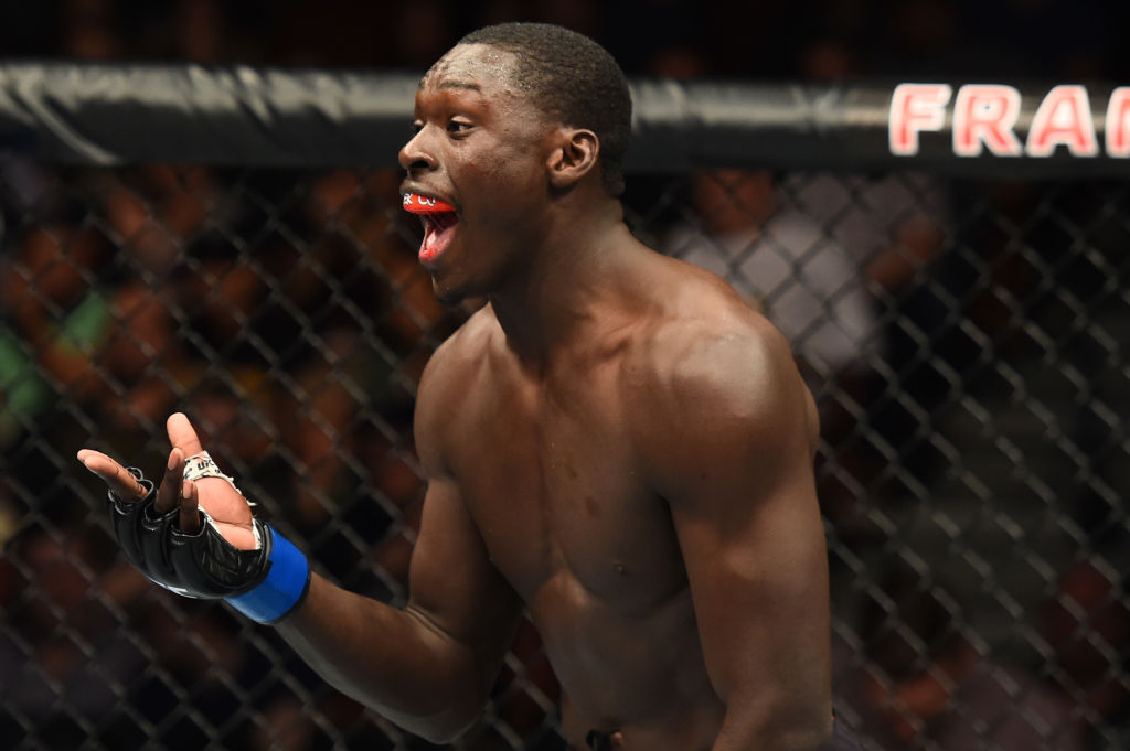 AUSTIN, TX - FEBRUARY 18: Curtis Millender reacts after defeating <a href='../fighter/Thiago-Alves'>Thiago Alves</a> of Brazil in their welterweight bout during the <a href='../event/UFC-Silva-vs-Irvin'>UFC Fight Night </a>event at Frank Erwin Center on February 18, 2018 in Austin, Texas. Millender won by KO. (Photo by Josh Hedges/Zuffa LLC/Zuffa LLC via Getty Images)“ align=“right“/> strike finish of a former world title challenger in Thiago Alves. Millender had his ups and downs to get to this point, but over the last couple years, it appears that he’s hitting his stride at the perfect time. Stay tuned.</p><p><strong>4 – <a href=
