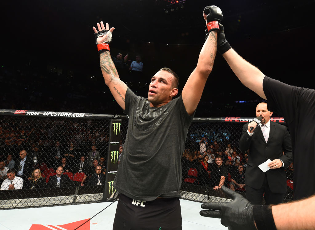 SYDNEY, AUSTRALIA - NOVEMBER 19: Fabricio Werdum of Brazil celebrates his victory over Marcin Tybura of Poland in their heavyweight bout during the UFC Fight Night event inside the Qudos Bank Arena on November 19, 2017 in Sydney, Australia. (Photo by Josh Hedges/Zuffa LLC/Zuffa LLC via Getty Images)