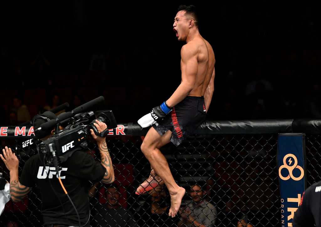 <a href='../fighter/Andre-Soukhamthath'>Andre Soukhamthath</a> celebrates his victory over <a href='../fighter/Luke-Sanders'>Luke Sanders</a> during the <a href='../event/UFC-Silva-vs-Irvin'>UFC Fight Night </a>event on December 9, 2017 in Fresno, CA. (Photo by Jeff Bottari/Zuffa LLC)“ align=“center“/> Ask Andre Soukhamthath if he was rolling the dice by taking a short notice fight against Luke Sanders in December, he doesn’t hesitate to say that was exactly the case after an 0-2 start to his UFC career.<p>“I wasn’t sure if I was gonna get another shot with the UFC,” he admits. “Even though my two losses were split decisions and very close, whether I say I won or not doesn’t change the fact that I still lost. I went on from that, but I felt like if the UFC wants to cut me after those two losses, they really didn’t see me.”</p></div><div readability=
