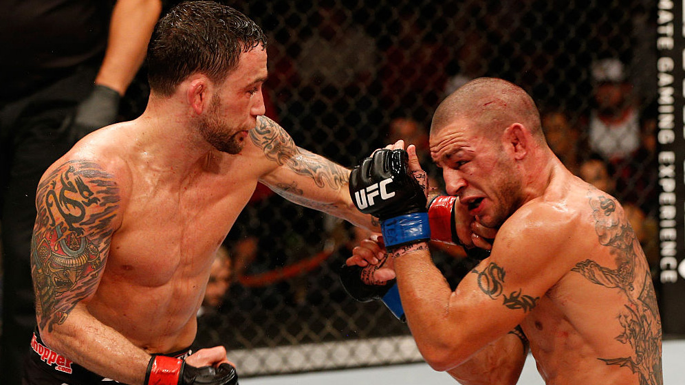 Frankie Edgar and Cub Swanson in their first meeting on November 22, 2014 in Austin, TX. (Photo by Josh Hedges/Zuffa LLC)