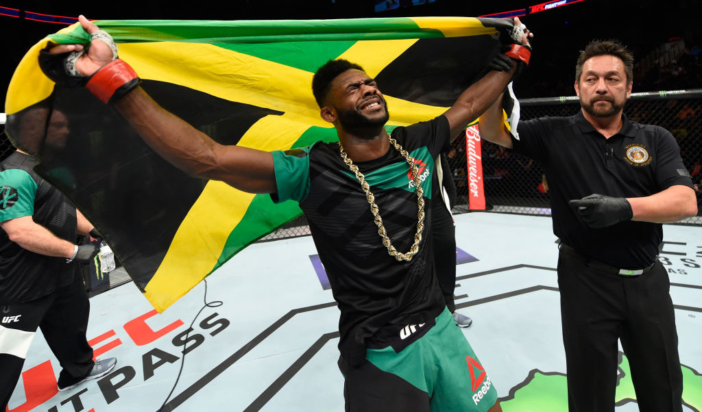 <a href='../fighter/Aljamain-Sterling'>Aljamain Sterling</a> celebrates his victory over <a href='../fighter/Augusto-Mendes'>Augusto Mendes</a> on April 15, 2017 in Kansas City, MO. (Photo by Josh Hedges/Zuffa LLC)“ align=“center“/> Most times when people utter the phrase “timing is everything,” they’re speaking about something positive that happened in their lives because they were in the right place at the right time or made a decision that kicked off a series of events that resulted in good things transpiring.<p>But like almost everything in life, there exists a flip side to the familiar saying; the “glass half-empty” take on the common turn of phrase.</p><p>The last time Aljamain Sterling was in the Octagon, the bantamweight contender rushed a takedown and ended up flat on the canvas after catching a knee to the head courtesy of <a href=