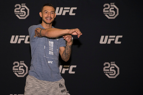 ATLANTIC CITY, NJ - APRIL 18: Cub Swanson participates in an open workout at Atlantic City Boardwalk Hall on April 18, 2018 in Atlantic City, New Jersey. (Photo by Mitchell Leff/Zuffa LLC via Getty Images)