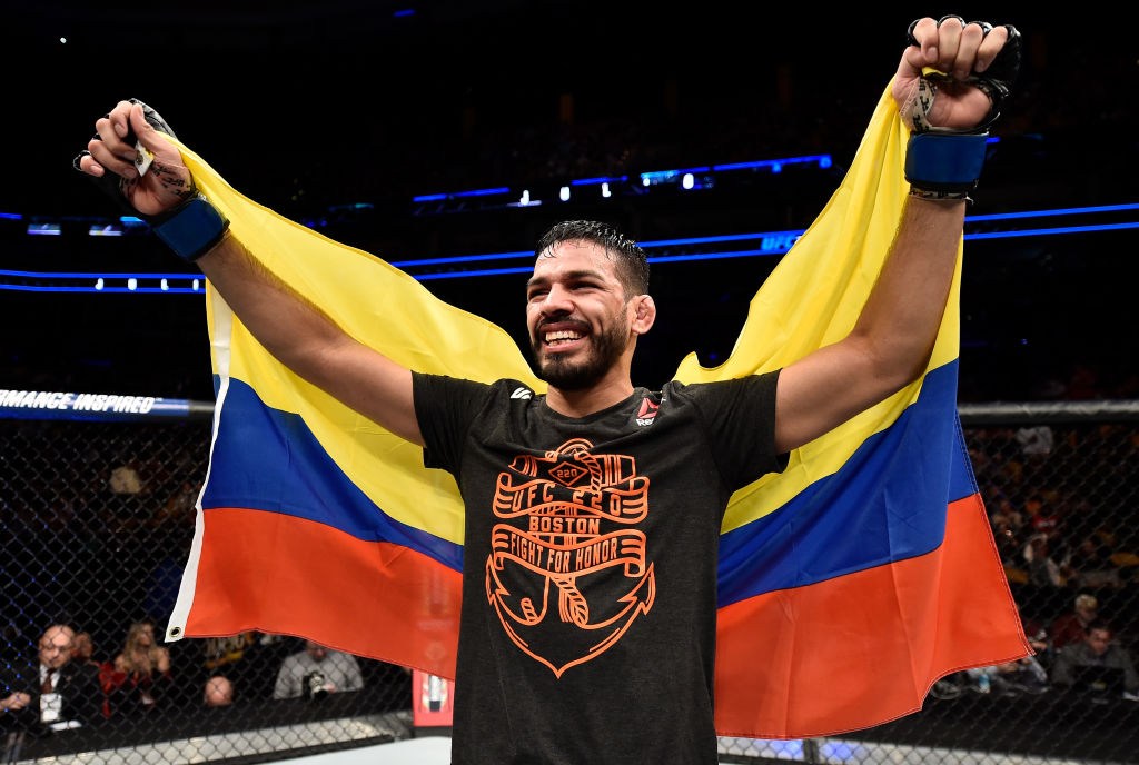 BOSTON, MA - JANUARY 20: Julio Arce celebrates after his unanimous-decision victory over <a href='../fighter/Dan-Ige'>Dan Ige</a> in their featherweight bout during the UFC 220 event at TD Garden on January 20, 2018 in Boston, Massachusetts. (Photo by Jeff Bottari/Zuffa LLC/Zuffa LLC via Getty Images)“ align=“center“/><p>Julio Arce is all right. And on Thursday, he hit his mark, weighing in at 145.4 for his bout against <a href=