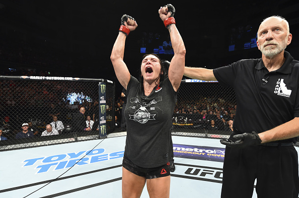 BOISE, ID - JULY 14: <a href='../fighter/Cat-Zingano'>Cat Zingano</a> celebrates her decision victory over <a href='../fighter/marion-reneau'>Marion Reneau</a> in their women’s bantamweight fight during the <a href='../event/UFC-Silva-vs-Irvin'>UFC Fight Night </a>event inside CenturyLink Arena on July 14, 2018 in Boise, Idaho. (Photo by Josh Hedges/Zuffa LLC/Zuffa LLC via Getty Images)“ align=“center“/><br />Friday’s UFC Boise event is in the books, and now that the dust has settled in Idaho, it’s time to go to the scorecard to see who the big winners were at CenturyLink Arena.<p>1 – <a href=