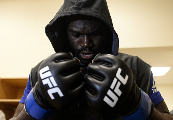 PITTSBURGH, PA - SEPTEMBER 16: Uriah Hall of Jamaica warms up backstage during the UFC Fight Night event inside the PPG Paints Arena on September 16, 2017 in Pittsburgh, Pennsylvania. (Photo by Brandon Magnus/Zuffa LLC/Zuffa LLC via Getty Images)