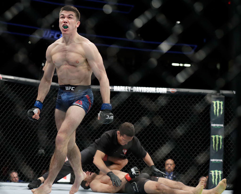 <a href='../fighter/Alexander-Hernandez'>Alexander Hernandez</a> reacts after defeating <a href='../fighter/Beneil-Dariush'>Beneil Dariush</a> by TKO in a lightweight bout duirng UFC 222 at T-Mobile Arena on March 3, 2018 in Las Vegas, Nevada. (Photo by Isaac Brekken/Getty Images)“/>(Adopts The Rock’s voice)</em><p>Finally – the UFC has come back to Calgary.</p><p>When the action hits the Octagon on Saturday at the Scotiabank Saddledome, it will have been 2198 days since UFC 149 took place – I did the math – and while it has been an agonizingly long wait for the passionate fight fans in Cowtown, this weekend’s loaded UFC on FOX event is poised to make it all worth it.</p><p>Headlined by a lightweight clash between <a href=