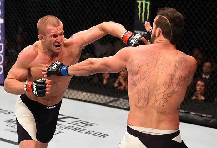 LAS VEGAS, NV - FEBRUARY 06: (L-R) Misha Cirkunov of Latvia fights <a href='../fighter/alex-nicholson'>Alex Nicholson</a> in their light heavyweight bout during the UFC Fight Night event at MGM Grand Garden Arena on February 6, 2016 in Las Vegas, Nevada. (Photo by Josh Hedges/Zuffa LLC/Zuffa LLC via Getty Images)“ align=“center““/>Some fighters need coaches to bring the best out of them — to push them to give their all during training sessions and work to their full potential — but that has never been an issue for Cirkunov. The burly and powerful submission ace has always been a fiercely driven competitor, but he was lacking experience, guidance and high-level training partners.</p><p>He compares the difference between running his own camp to working with elite coaches to a sports car. Before, everything was about horsepower, but now he’s come to realize that while horsepower is certainly important, so too are the transmission and the type of tires you’re running on.</p><p>“I needed people with PhDs in what they do,” says Cirkunov. “I train a lot smarter and now I have good scrimmages against people who are doing exactly what I do. I think I went pretty far doing it on my own, but it was time to make a switch.</p><p>“MMA is a sport with many different disciplines and sometimes it’s hard to schedule everything, coordinate everything, and look for everything on your own. It was definitely time (for a change). I want to be successful, I want to be a great, great fighter and I had to make the move.”</p><blockquote class=