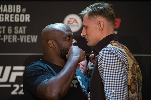 Opponents <a href='../fighter/Derrick-Lewis'>Derrick Lewis</a> and <a href='../fighter/alexander-volkov'>Alexander Volkov</a> face off during the UFC 229 <a href='../event/Ultimate-Brazil'>Ultimate </a>Media Day (Photo by Chris Unger/Zuffa LLC)“ align=“center“/>Derrick Lewis is back in Las Vegas for the first time in three months – the first time since “that night” – and plenty of things feel different.<p>“Vegas is looking a little different today,” Lewis says upon arriving in the desert in advance of his UFC 229 showdown with Alexander Volkov. “It doesn’t feel like it did when I first came out here with the humidity and all that. It’s feeling like California out here; it’s real good.”</p><p>In addition to cooler fall weather with a bit more of a California vibe, the Houston-based heavyweight’s back also feels different, which is of paramount importance to the temperature and just about anything else heading into this weekend.</p><p><span class=