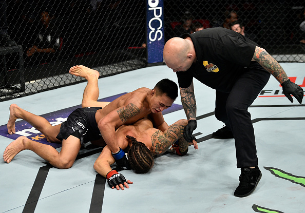 FRESNO, CA - DECEMBER 09: (L-R) Andre Soukhamthath punches Luke Sanders in their featherweight bout during the <a href='../event/UFC-Silva-vs-Irvin'>UFC Fight Night </a>event inside Save Mart Center on December 9, 2017 in Fresno, California. (Photo by Jeff Bottari/Zuffa LLC/Zuffa LLC via Getty Images)“ align=“left“/>“I don’t make excuses; I’m the first to admit that I messed up,” Soukhamthath said. “I could have easily won that fight if I just stood up.”</p><p>Down the stretch in the third round, O’Malley injured his foot and could barely stand. Soukhamthath took the fight to the mat, with most assuming that if he let his opponent up, the bout would have been stopped because O’Malley wouldn’t have been able to defend himself on the feet. That didn’t happen, and while Soukhamthath got a Fight of the Night bonus, he also took his share of heat from armchair quarterbacks after the fight.</p><p>“A lot of people made fun of me because of that, but I’m past all that now and I’ve grown a lot from that fight and I learned a lot from that experience,” he said. “I probably needed that. It humbled me a lot and now I’m back to my roots, back to the hungry Andre that I was before I got signed to the UFC.”</p><p>To help with getting his mojo back, Soukhamthath split his camp for this fight between his training home in Florida and his hometown of Rhode Island. It was the boost he needed.</p><p>“I feel like I wanted to go back to my roots,” he said. “Of course, the training is great in Florida, there’s no doubt about that, but I felt like I needed that fire back and to get that fire back I had to come home with my old coaches and get more specified training for this fight and build a strong team around Andre Soukhamthath.”</p><p>The recipient of all this will be Jonathan Martinez, and Soukhamthath can’t wait to reintroduce himself on October 27.</p><p>“Both mentally and physically, I’m feeling like a different person, a different animal, a different athlete, and that’s really important,” he said. “I learned my lesson my first year in the UFC, and you’re gonna see some special things from me from now on. I’m gonna put on some exciting fights, some exciting knockouts and I’m ready to build my legacy in the UFC now.”</p></div><footer><div class=