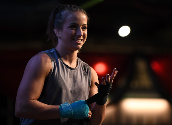 DENVER, CO - NOVEMBER 07: Maycee Barber holds an open workout for fans and media on November 7, 2018 in Denver, Colorado. (Photo by Josh Hedges/Zuffa LLC via Getty Images)