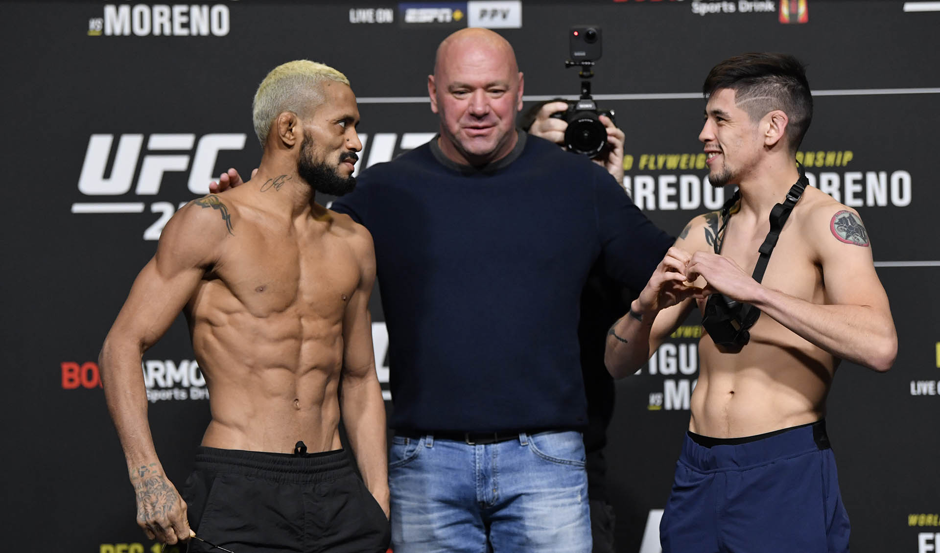 UFC 256 Figueiredo vs Moreno faceoff