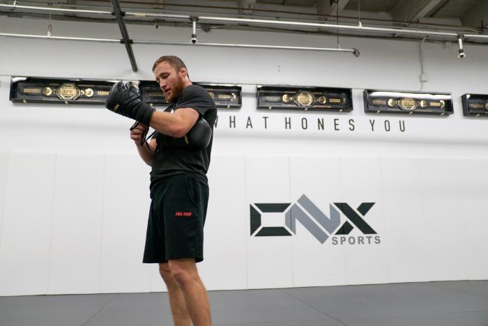 Justin Gaethje trains at ONX Sports in Denver, Colorado, on August 23, 2021. (Photo by Mckenzie Pavacich)