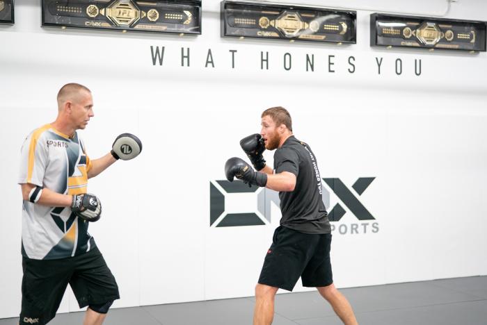 Justin Gaethje trains at ONX Sports in Denver, Colorado, on August 23, 2021. (Photo by Mckenzie Pavacich)