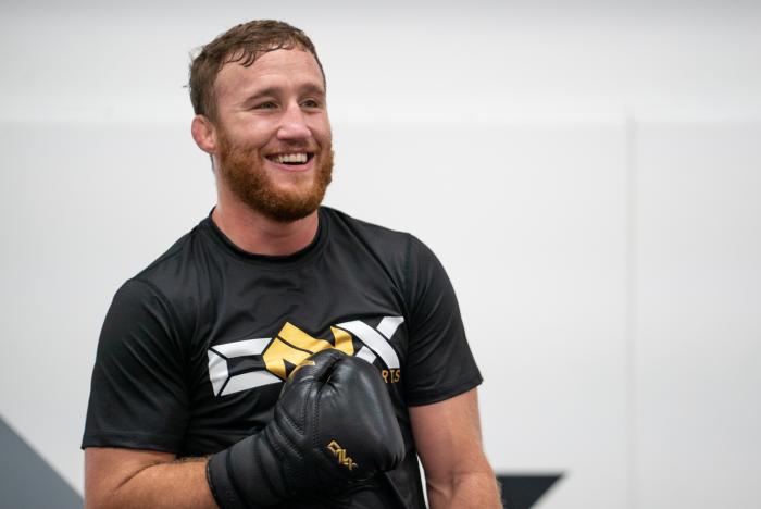 Justin Gaethje trains at ONX Sports in Denver, Colorado, on August 23, 2021. (Photo by Mckenzie Pavacich)