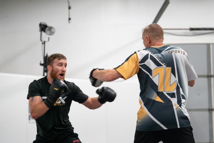 Justin Gaethje trains at ONX Sports in Denver, Colorado, on August 23, 2021. (Photo by Mckenzie Pavacich)